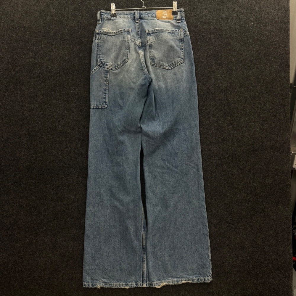 Free People Light Blue Wide Leg Flare Jeans